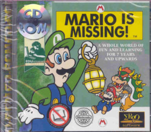 Capa do CD do Mario is Missing versão PC.